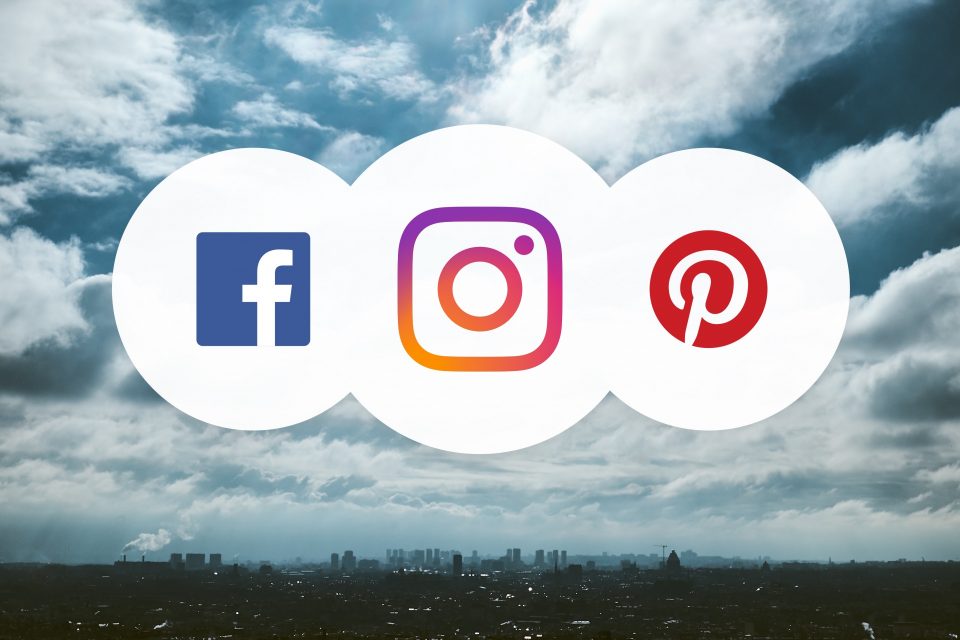 Facebook, Instagram, Pinterest
